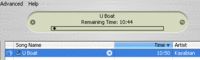 iTunes track highlighted