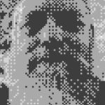 Greyscale bitmap of Simon Cox in a Sitebulb Parental Warning tee shirt looking rightfully smug as he has published an OKF bundle.