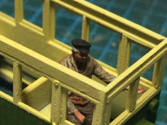 Close up of driver placed in railcar — needed a bit of leg amputation.