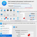 Unable to verify account name or password message in Apple mail.