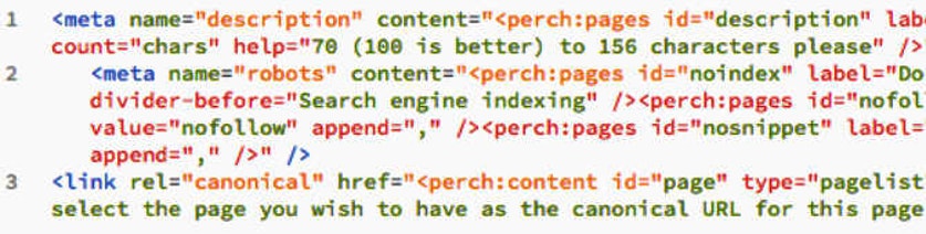 How I add canonicals into Perch CMS sites