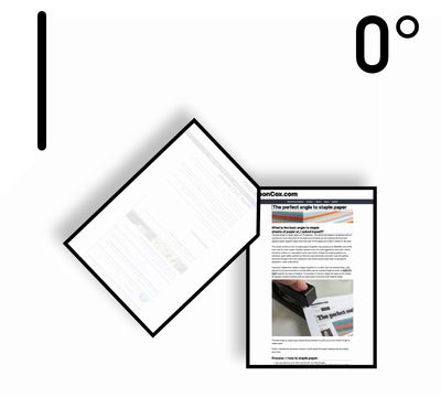 Drawing of staple at 0 degrees.