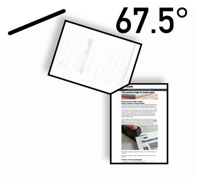 Drawing of staple at 90 degrees.