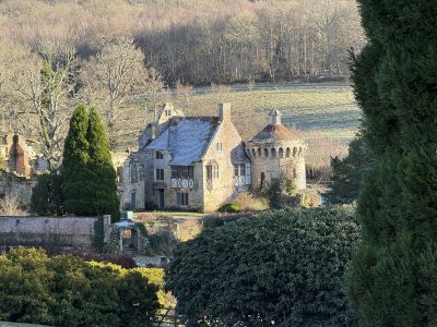 Old Scotney Castle from the hill above.